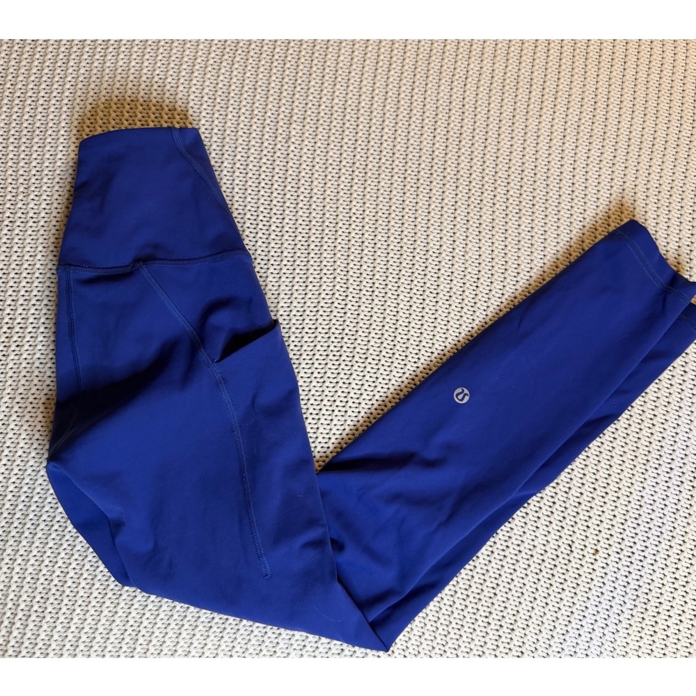 Lululemon Invigorate High Rise Tight 25 Larkspur Blue Everlux Leggings Pockets